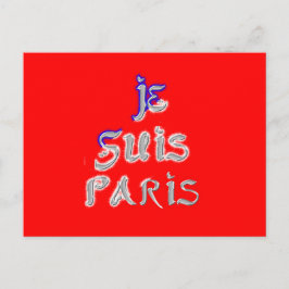 Je Suis Paris Art Print Vykort