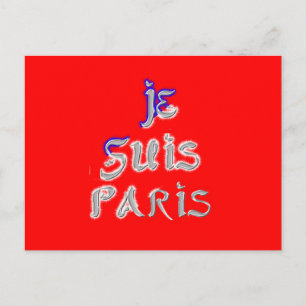 Je Suis Paris Art Print Vykort