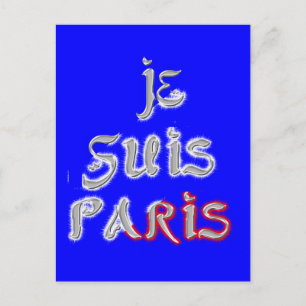 Je Suis Paris Art Print Vykort