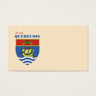 Je suis Quebecois Visitkort