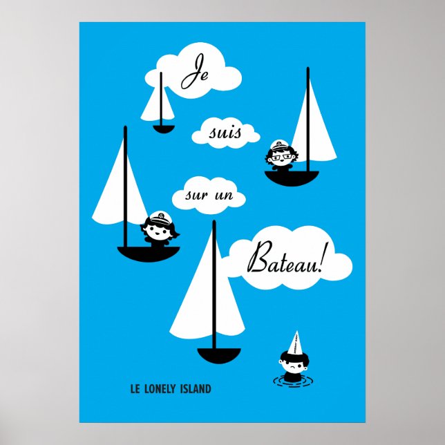 Je suis sur un Bateau! Poster (Framsidan)