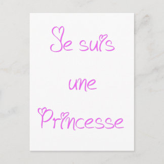 Je suis une princesse vykort