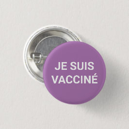 Je suis vacciné, lavender fransk knapp