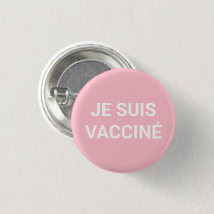 Je suis vacciné, ljust rosa språk för vit fransk knapp