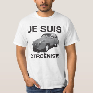 Je suiscitroëniste - original gråa Citroën 2CV T Shirt