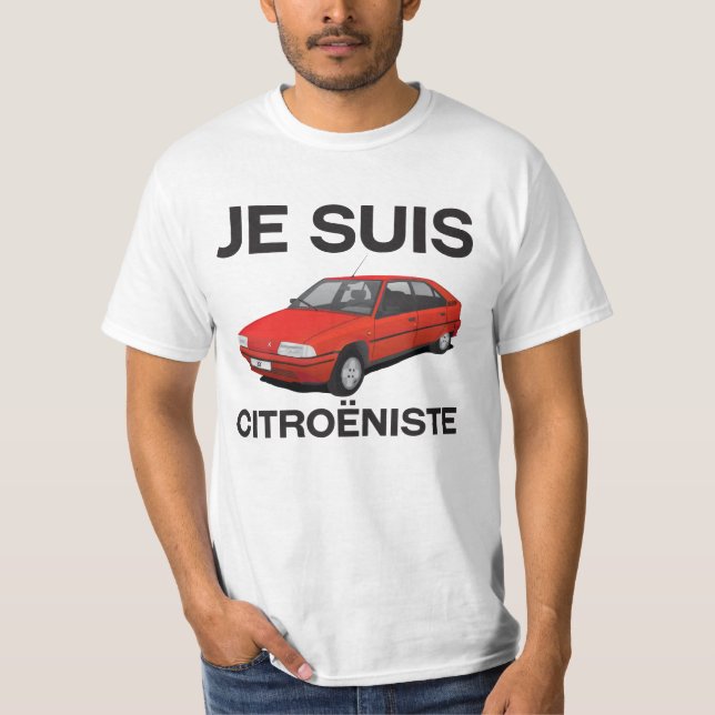 Je suiscitroëniste - röda Citroën BX Tee (Framsida)