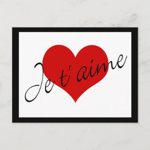 Je t' aimcard vykort