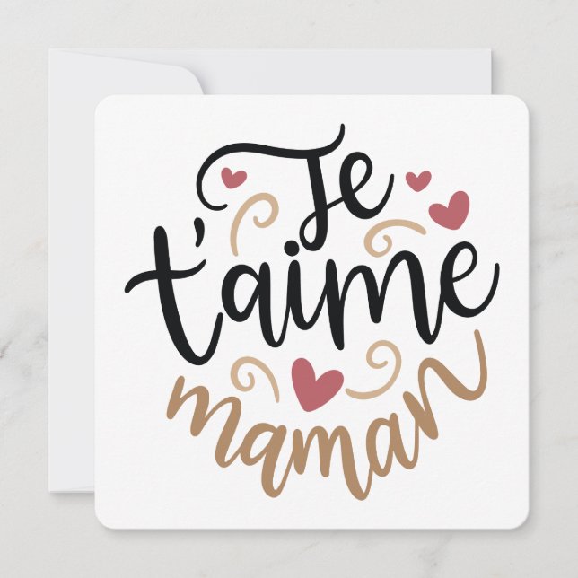 Je t’aime Maman: En kärleksfull hyllning Julkort (Framsida)