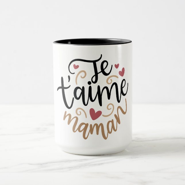 Je t’aime Maman Mugg – Fransk Morsdagspresent (Center)