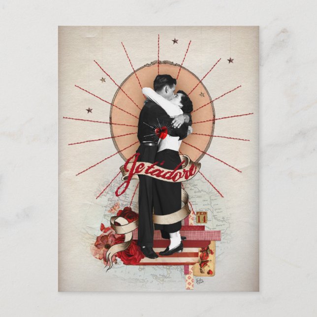 Je t'adore vykort (Framsida)