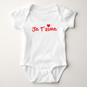 Je T'aime baby shirt - Anpassad Tee Shirt
