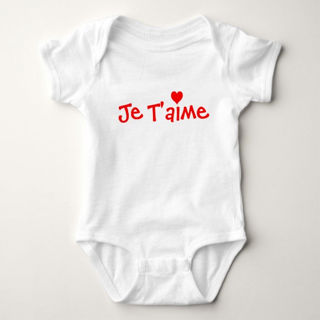 Je T'aime baby shirt Tee Shirt (Framsida)