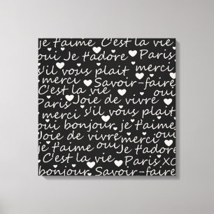 Je t'aime canvastryck