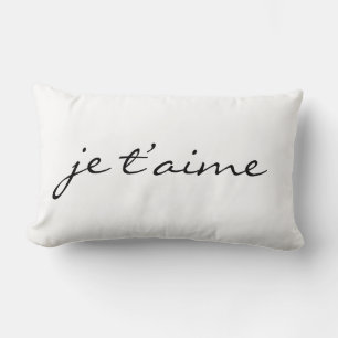 Je t'aime Chic Black & White Lumbar Throw Lumbarkudde