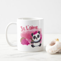 Je t'aime Cute Little Panda Coffee Mugg