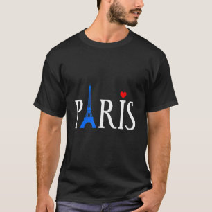 Je T'aime Eiffel Torn Paris I Kärlek Souvenir Fran T Shirt