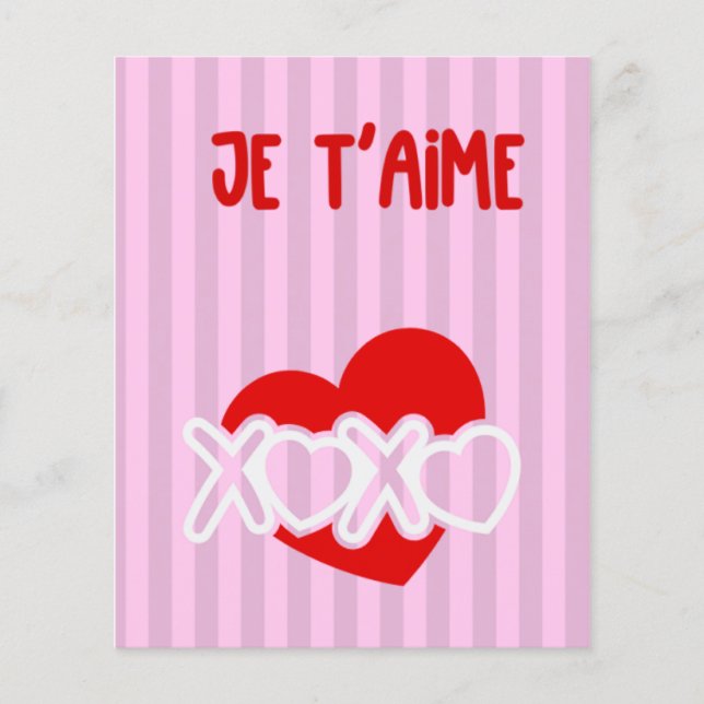Je t'aime flygblad (Framsidan)