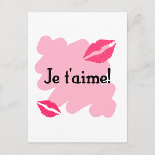Je t'aime! - Fransk I kärlek du Vykort