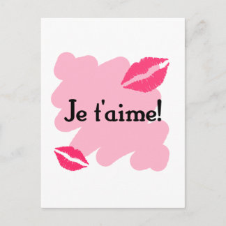 Je t'aime! - Fransk I kärlek du Vykort
