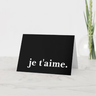 je t'aime. helgkort