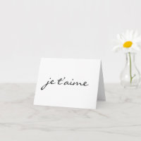 Je t'aime I kärlek dig i Fransk Chic Black & White