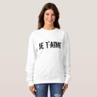 🖤 Je t'aime I kärlek dig i Fransk Chic White