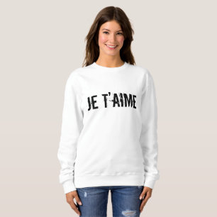 🖤 Je t'aime I kärlek dig i Fransk Chic White T Shirt