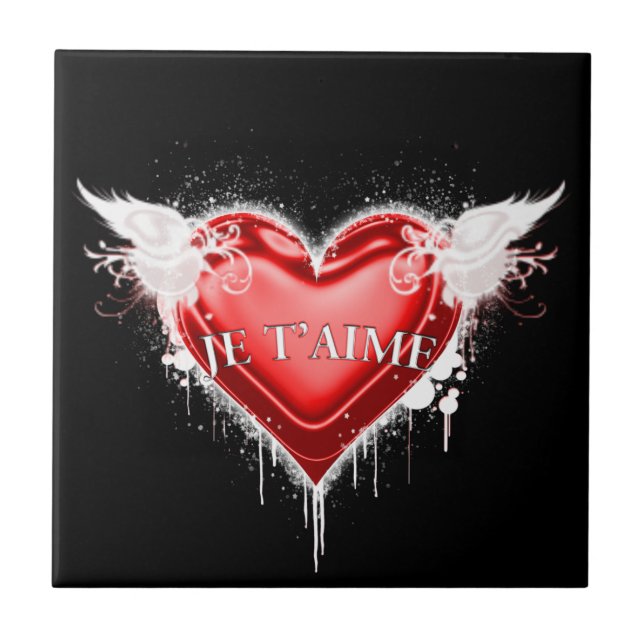 Je t'aime (I kärlek du) Kakelplatta (Framsidan)