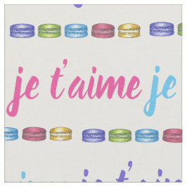 Je T'aime I Kärlek You Frankrike Fransk Macaron Pa Tyg