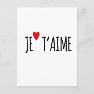 Je taime - i Love u - Postkarte – Post Vykort