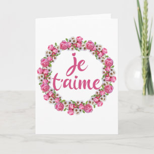 Je T'aime - Jag älskar dig - Franska uttryck Kort