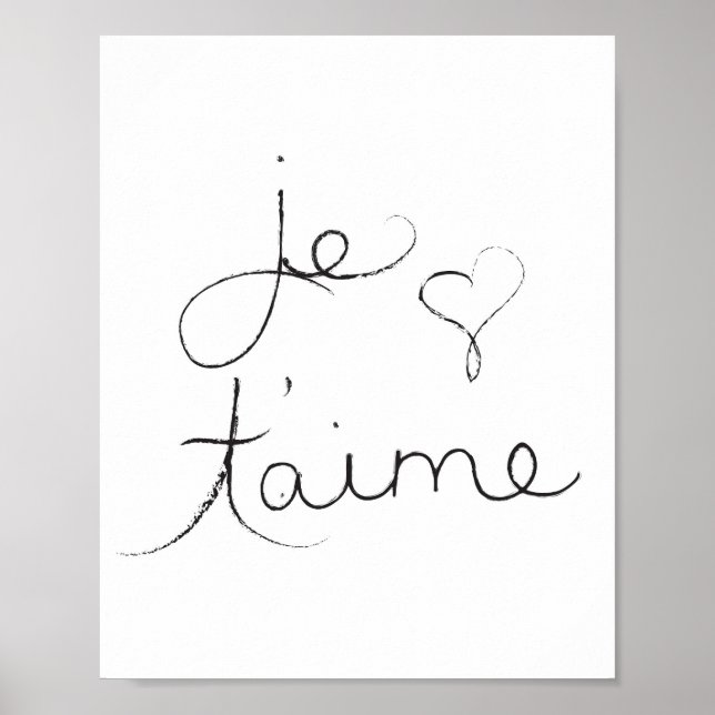Je t'aime - " Jag kärlekar dig " på engelska, Post Poster (Framsidan)