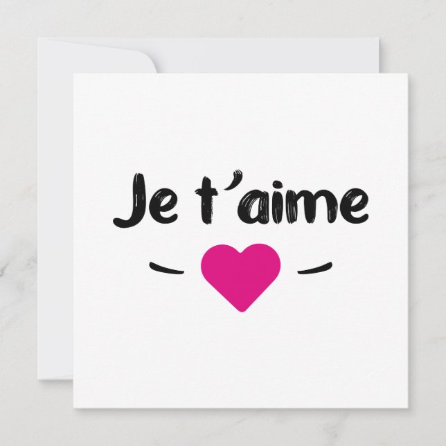 Je t'aime julkort (Framsida)