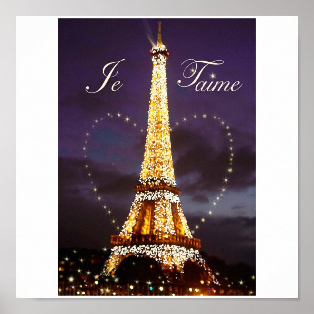 JE T'AIME KÄRLEK FRÅN PARIS poster (Framsidan)