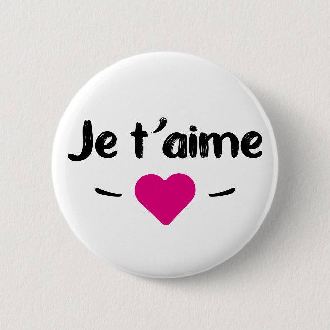 Je t'aime knapp (Framsida)