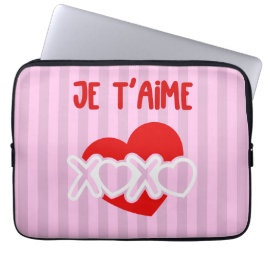 Je t'aime laptop fodral