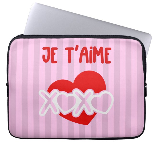 Je t'aime laptop fodral (Framsidan)