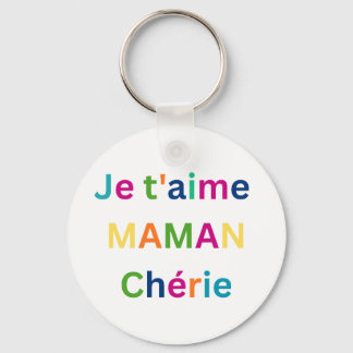 "Je t'aime MAMAN chérie" Cute Kids Keychain Nyckelring