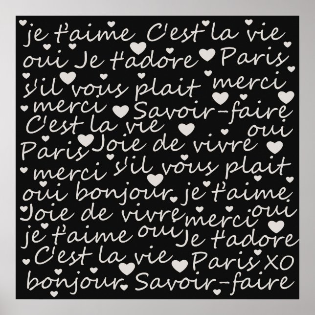 Je t'aime poster (Framsidan)
