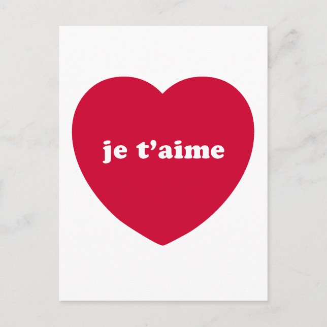 JE T'AIME VYKORT (Framsida)