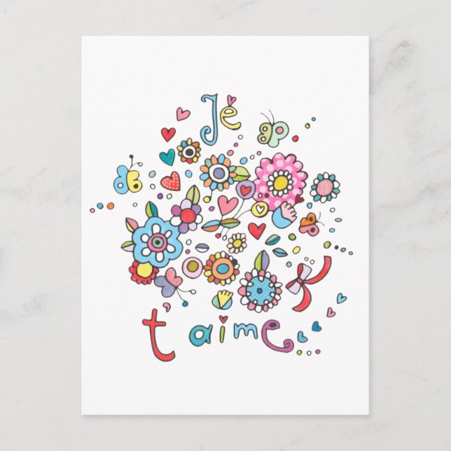 Je T'Aime Vykort (Framsida)