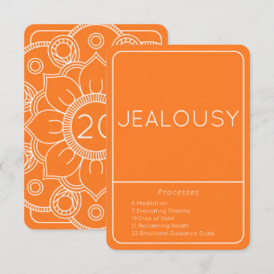 Jealousy LOA Emotion Processors Orange Card Inbjudningar