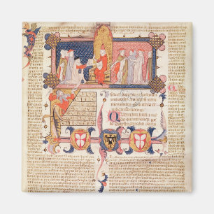 Jean Andre presenterar sitt arbete för påve Clemen Magnet