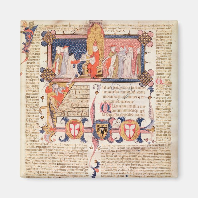 Jean Andre presenterar sitt arbete för påve Clemen Magnet (Framsidan)