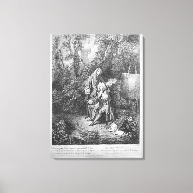 Jean Antoine Watteau och vän Monsieur Canvastryck (Framsida)