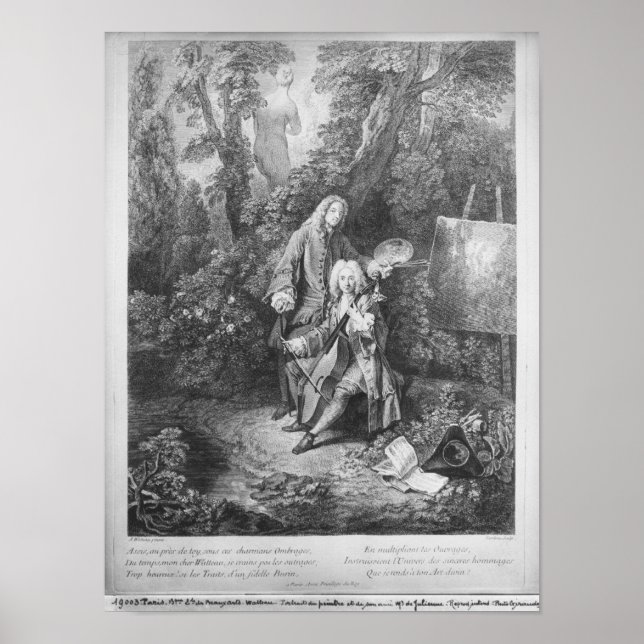 Jean Antoine Watteau och vän Monsieur Poster (Framsidan)