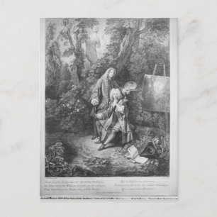 Jean Antoine Watteau och vän Monsieur Vykort