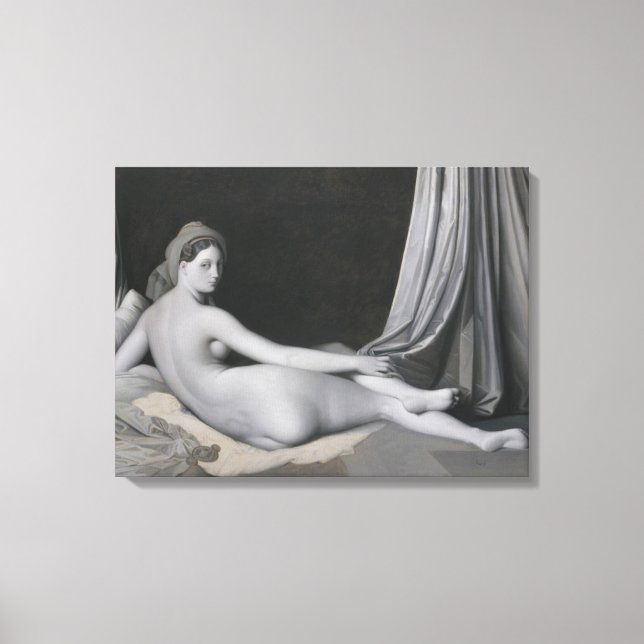 Jean Auguste Dominique Ingres | Odalisque i Grisa Canvastryck (Framsida)