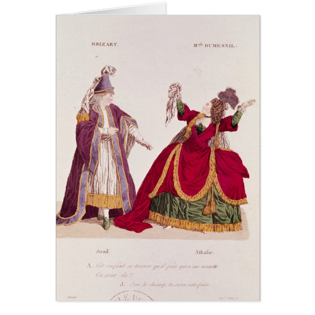 Jean-Baptiste Brizard i rollen av Joad Hälsningskort (Framsidan)