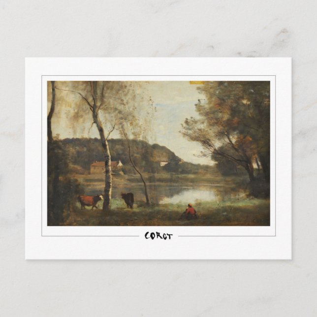 Jean-Baptiste-Camille Corot #285 - Finkonst Vykort (Framsida)